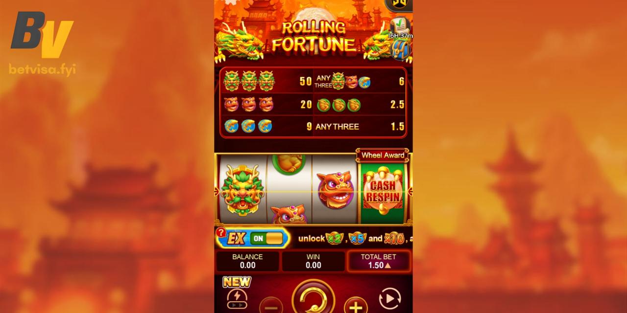 Tựa game Rolling Fortune trong YB Slots thu hút nhiều tay chơi